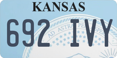 KS license plate 692IVY