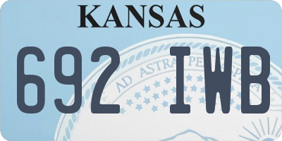 KS license plate 692IWB