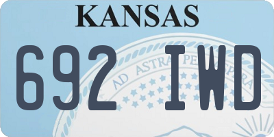 KS license plate 692IWD
