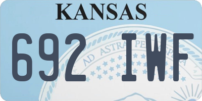 KS license plate 692IWF