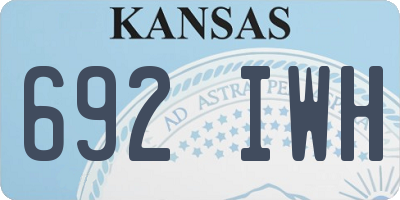 KS license plate 692IWH