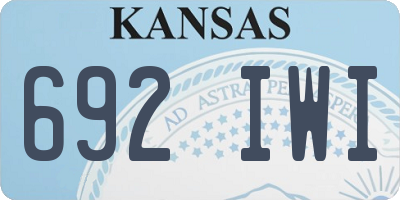 KS license plate 692IWI