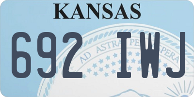 KS license plate 692IWJ