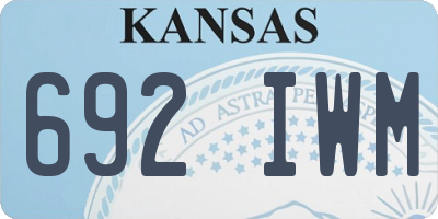 KS license plate 692IWM