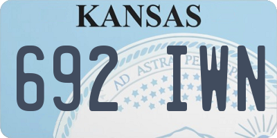 KS license plate 692IWN