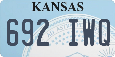 KS license plate 692IWQ
