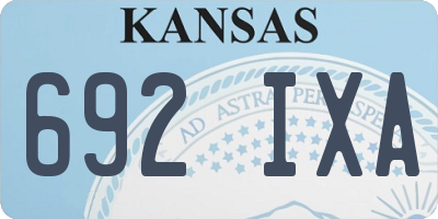 KS license plate 692IXA