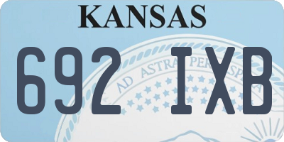 KS license plate 692IXB