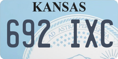 KS license plate 692IXC