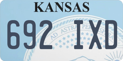 KS license plate 692IXD