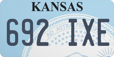 KS license plate 692IXE