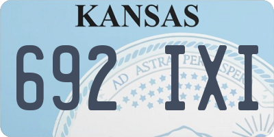 KS license plate 692IXI