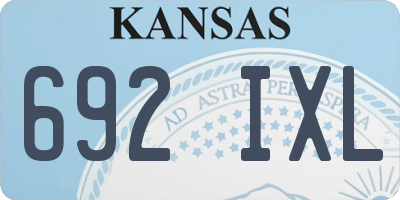 KS license plate 692IXL