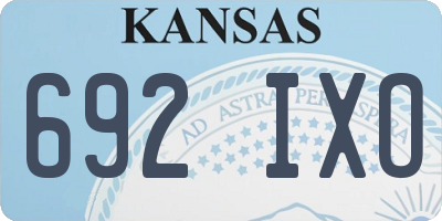 KS license plate 692IXO