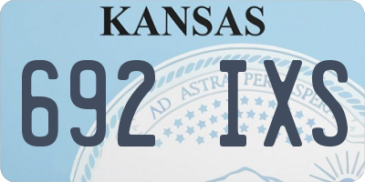 KS license plate 692IXS