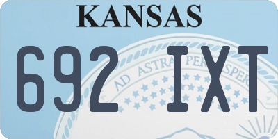 KS license plate 692IXT