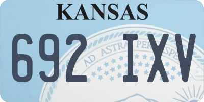 KS license plate 692IXV