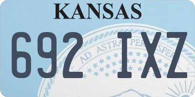 KS license plate 692IXZ