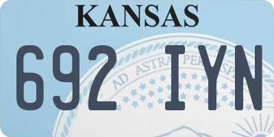 KS license plate 692IYN