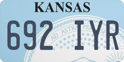 KS license plate 692IYR