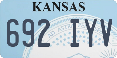 KS license plate 692IYV