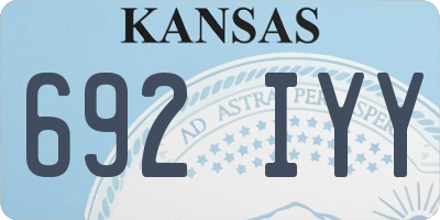 KS license plate 692IYY