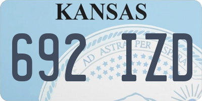 KS license plate 692IZD