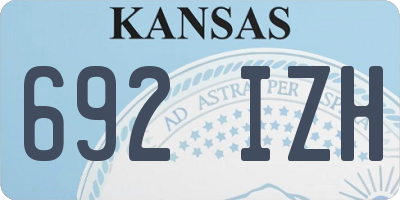 KS license plate 692IZH