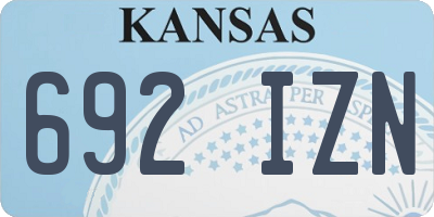 KS license plate 692IZN