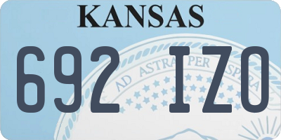 KS license plate 692IZO