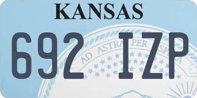 KS license plate 692IZP