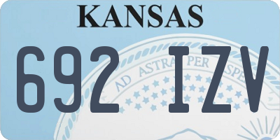 KS license plate 692IZV