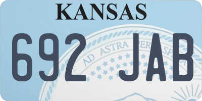 KS license plate 692JAB