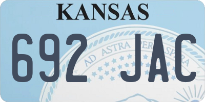 KS license plate 692JAC