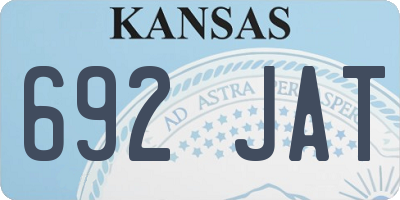 KS license plate 692JAT