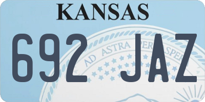 KS license plate 692JAZ