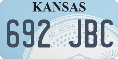 KS license plate 692JBC