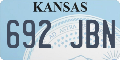 KS license plate 692JBN