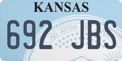 KS license plate 692JBS