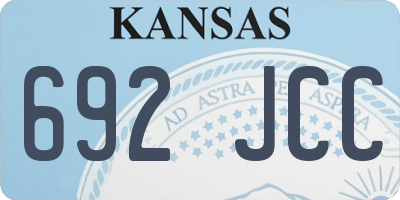 KS license plate 692JCC