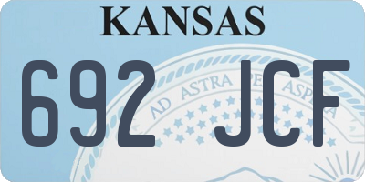 KS license plate 692JCF