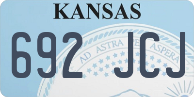 KS license plate 692JCJ