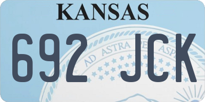KS license plate 692JCK