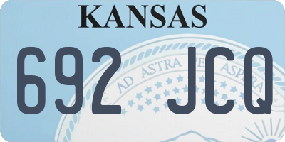 KS license plate 692JCQ