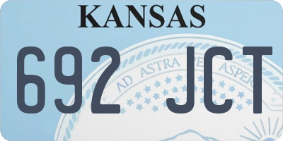KS license plate 692JCT