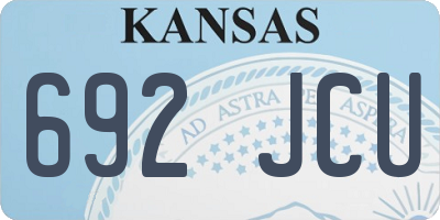 KS license plate 692JCU
