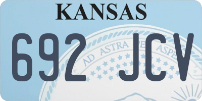KS license plate 692JCV