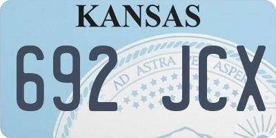 KS license plate 692JCX