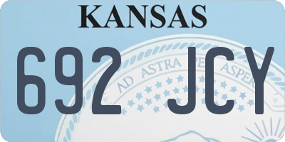 KS license plate 692JCY