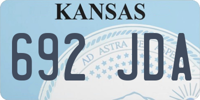 KS license plate 692JDA